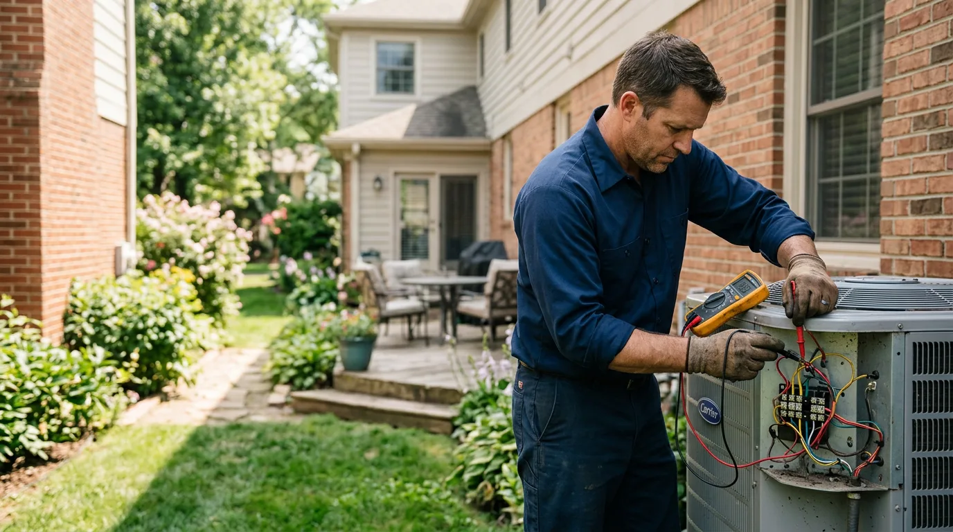 HVAC technician working near Polk, OH